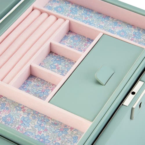 Wolf Liberty Large Jewelry Box In Green