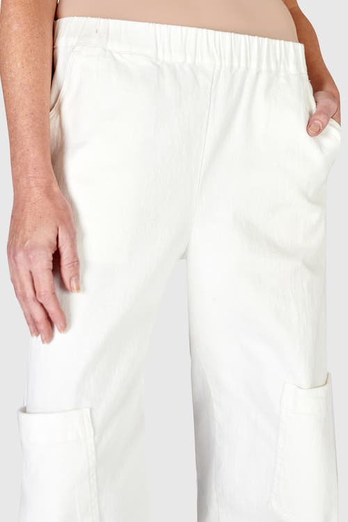 ALEMBIKA ALEMBIKA RELAXED, SLIGHTLY TAPERED WHITE DENIM PANTS
