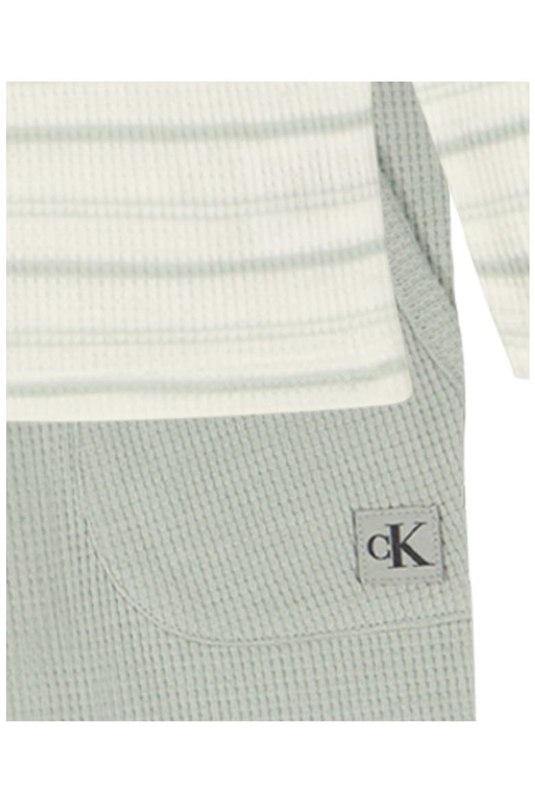 Long Sleeve Henley & Knit Pants Set, Alternate, color, GREEN MULTI