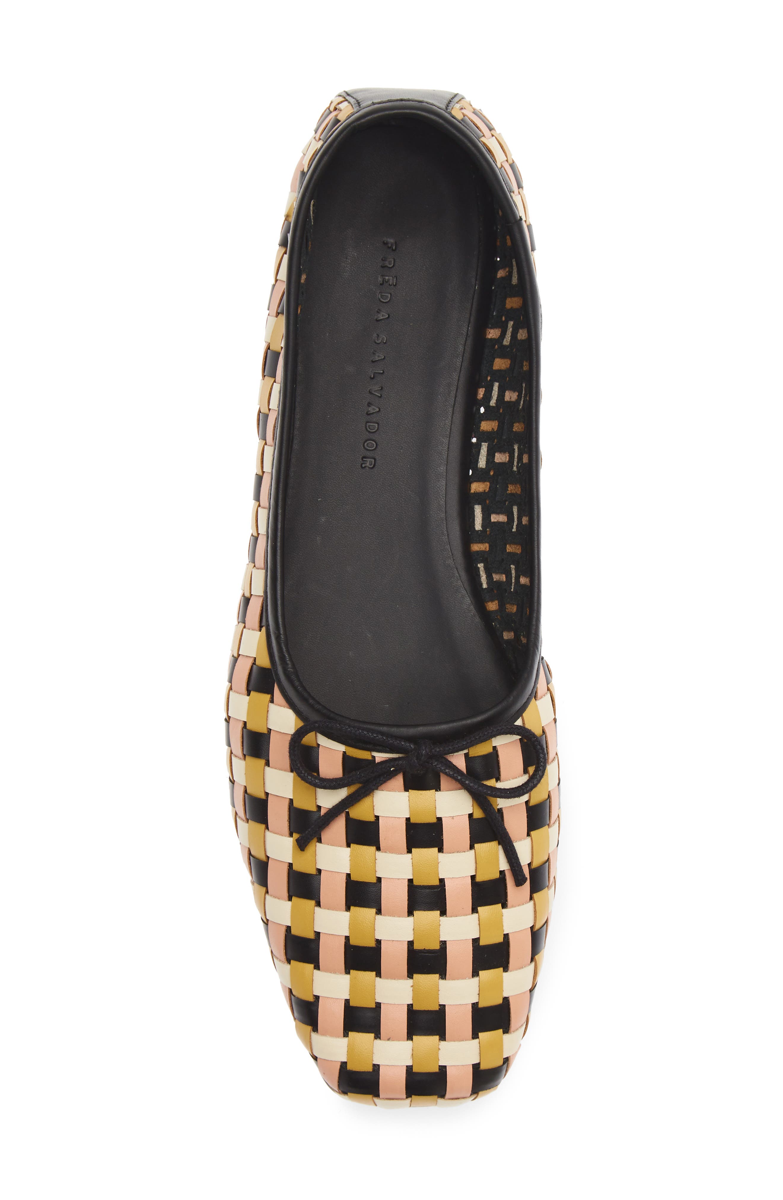 Jada Woven Square Toe Ballet Flat, Alternate, color, MANGO MULT WOVEN CALF