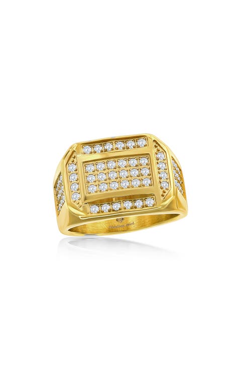 Men's Cubic Zirconia Signet Ring
