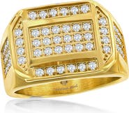 BLACKJACK Men's Cubic Zirconia Signet Ring