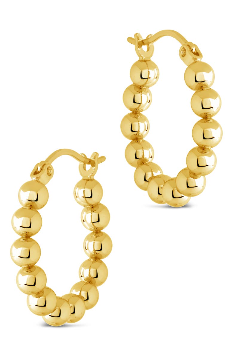 Sterling Forever Bubble Sphere Hoop Earrings, Alternate, color, Gold