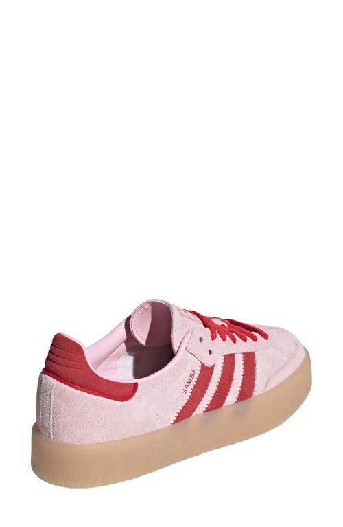 Adidas Originals Adidas Sambae Sneaker In Clear Pink/scarlet/gum 3