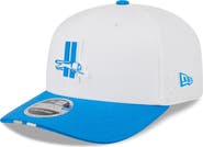 New Era Men's New Era White/Blue Detroit Lions 2025 NFL Training Camp Throwback Logo 9SEVENTY Adjustable Hat