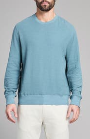 Billy Reid Rib Crinkle Cotton Sweatshirt