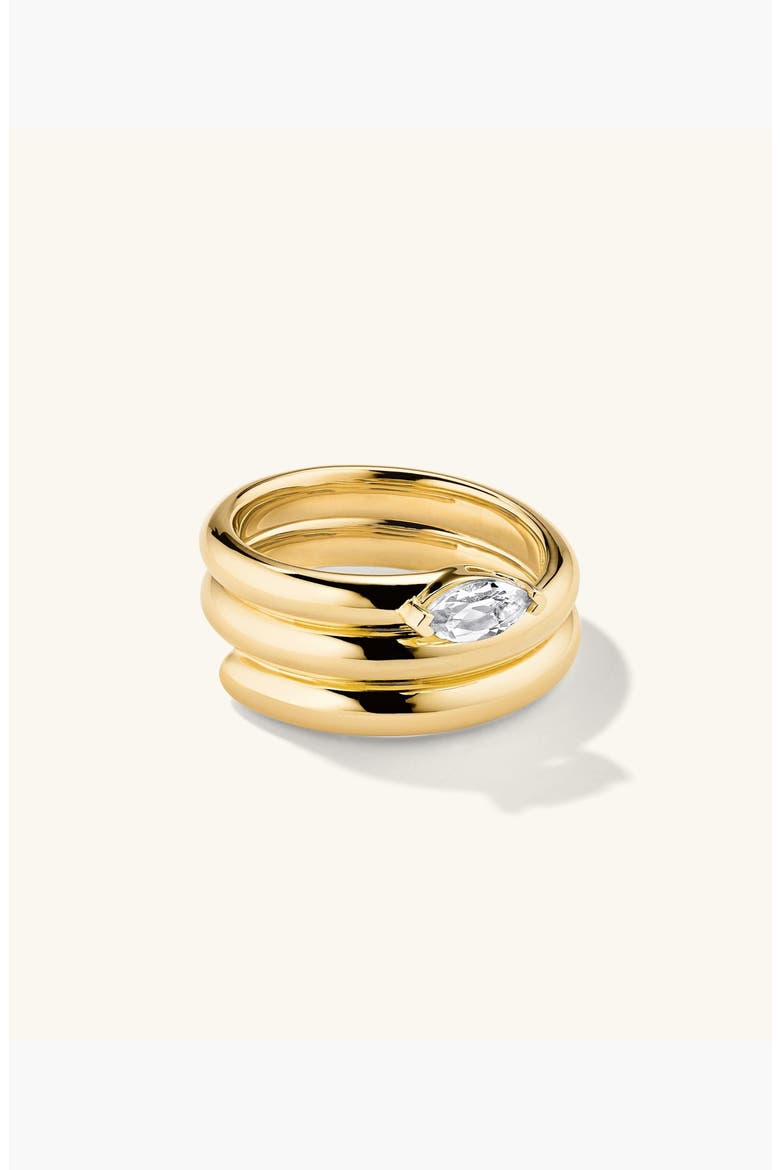 Boa Gemstone Coil Ring, Alternate, color, White Topaz