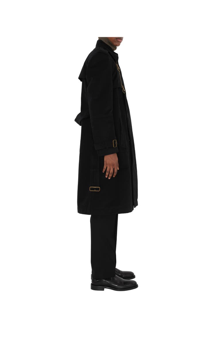 Burberry Long Cotton Nylon Trench Coat, Alternate, color, 