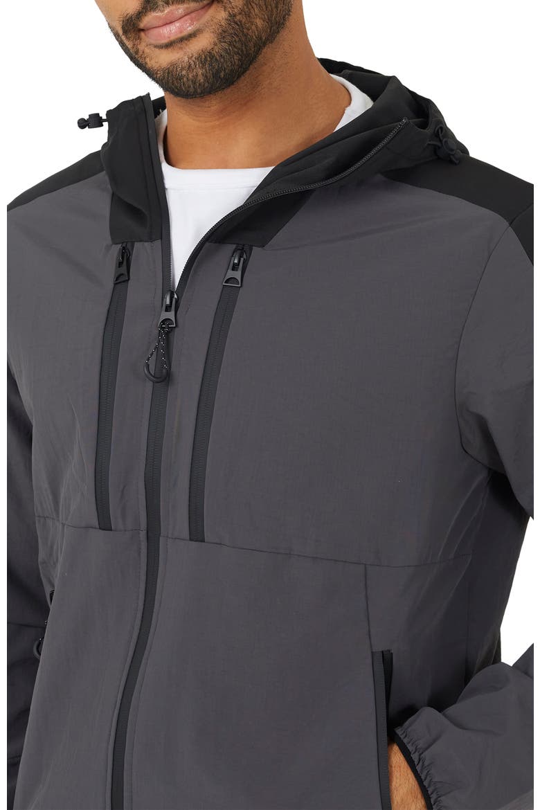 Windrunner Hooded Zip-Through Jacket, Alternate, color, Charcoal