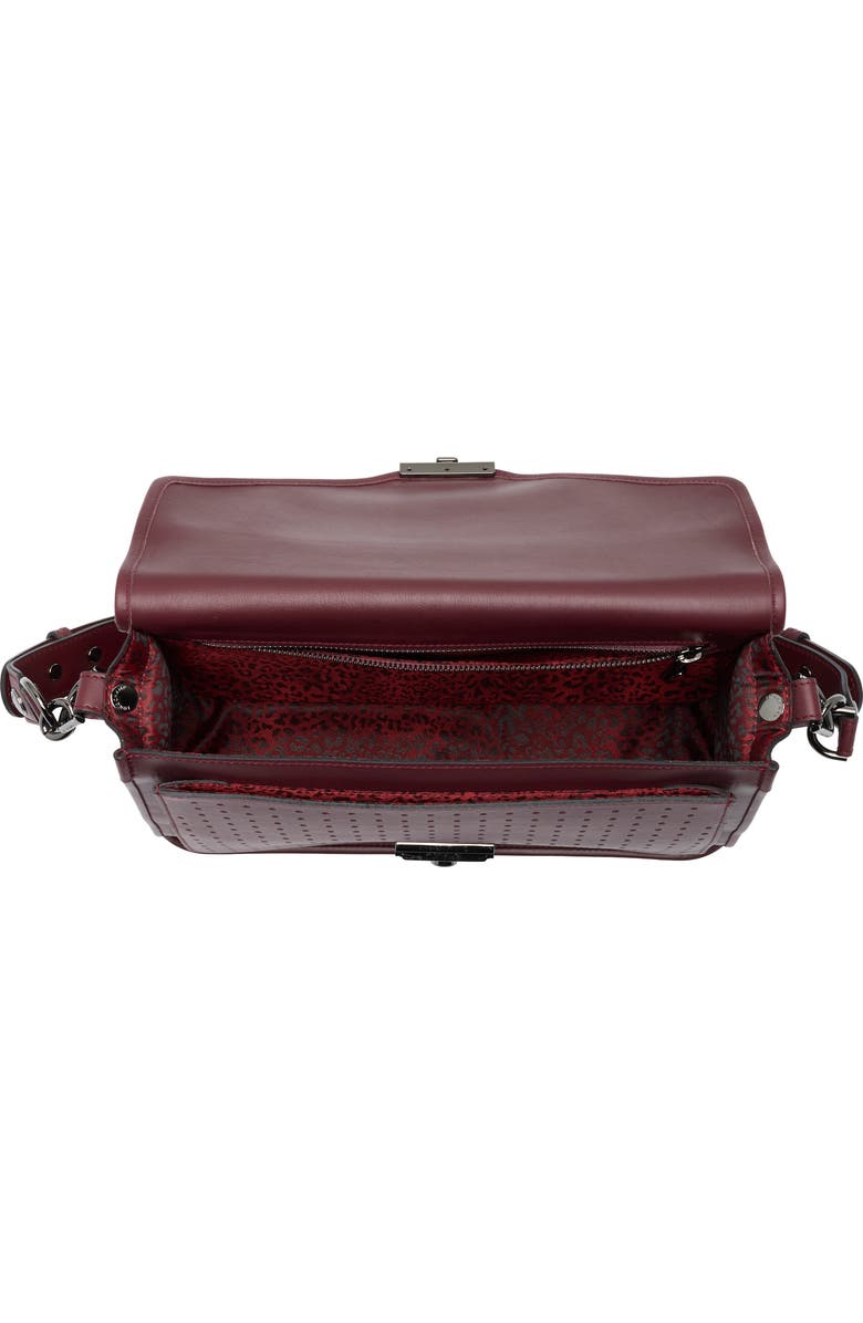 Longchamp Mademoiselle Perforated Shoulder Bag, Alternate, color, Brandy