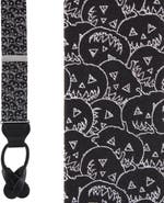 Trafalgar Jack O'Lantern Smiley Halloween Novelty Silk Button End Suspenders