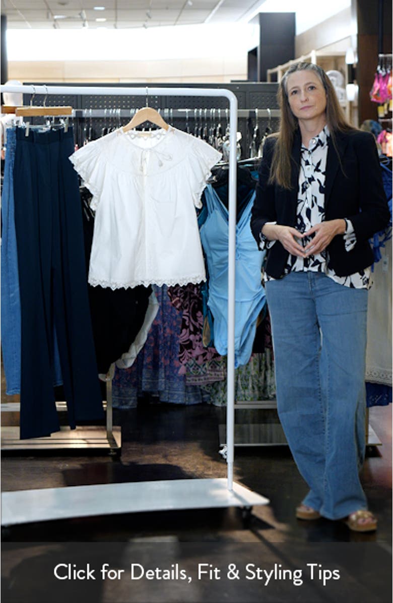 Effie Flutter Sleeve Cotton Top, sales video thumbnail