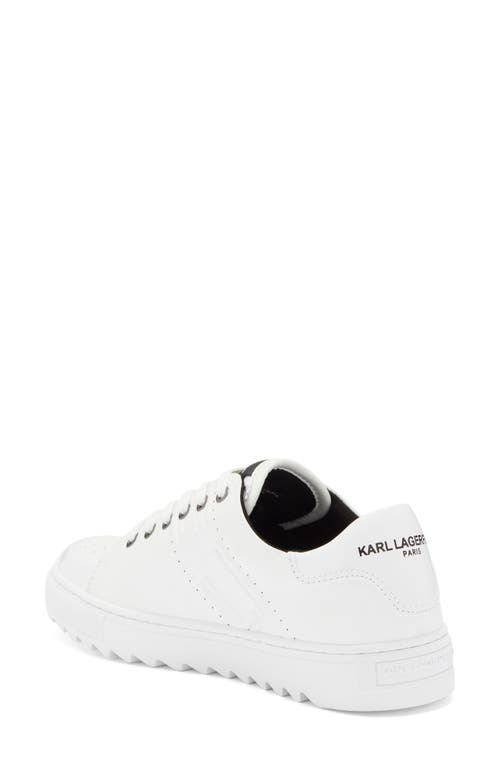 Karl Lagerfeld Debossed Logo Sneaker In White