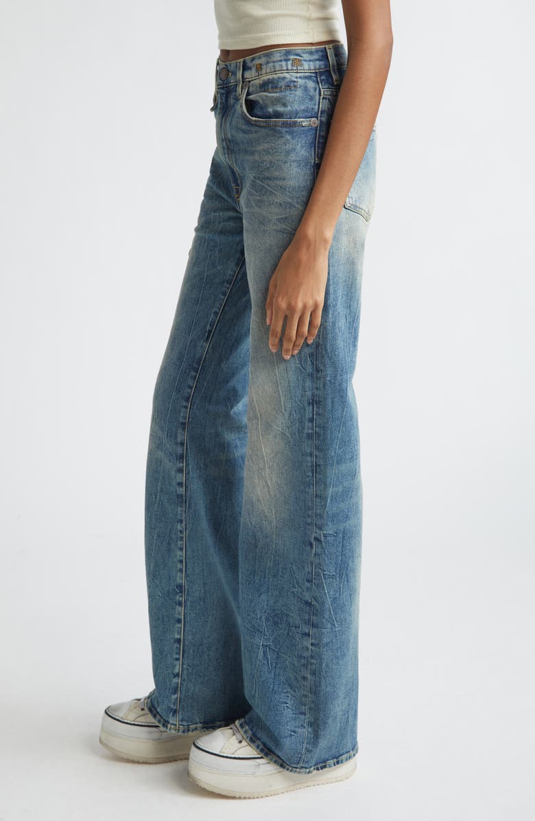R13 Jane Flare Leg Jeans, Alternate, color, Kelly Stretch