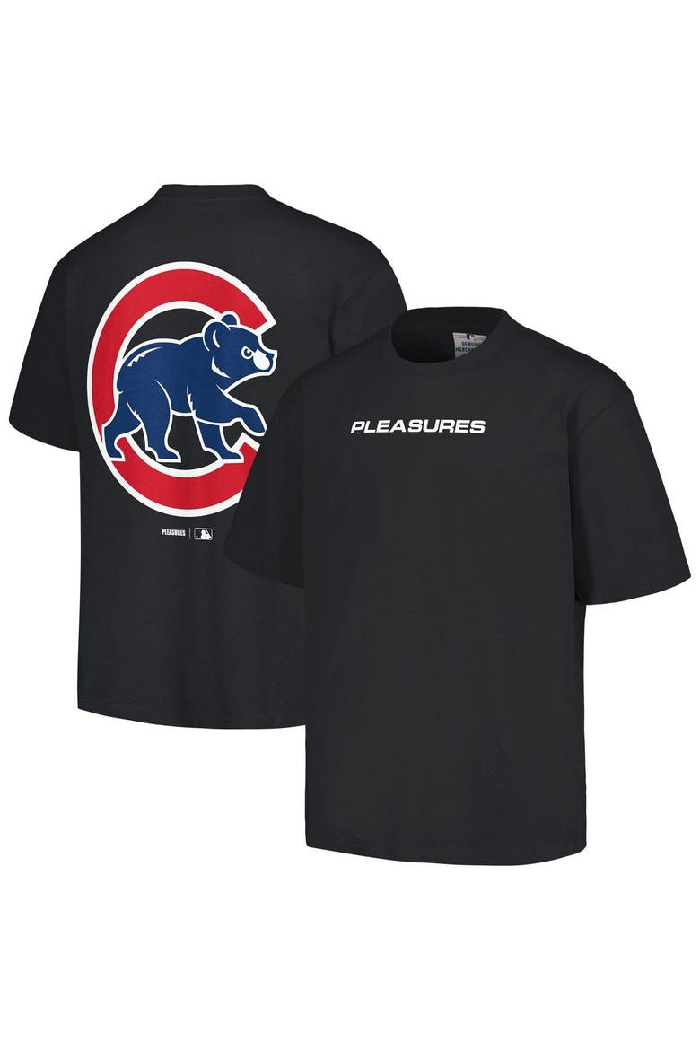 Men's PLEASURES  Black Chicago Cubs Ballpark T-Shirt, Main, color, Black