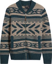 Pendleton Graphic Wool Zip Cardigan