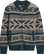 Pendleton Graphic Wool Zip Cardigan