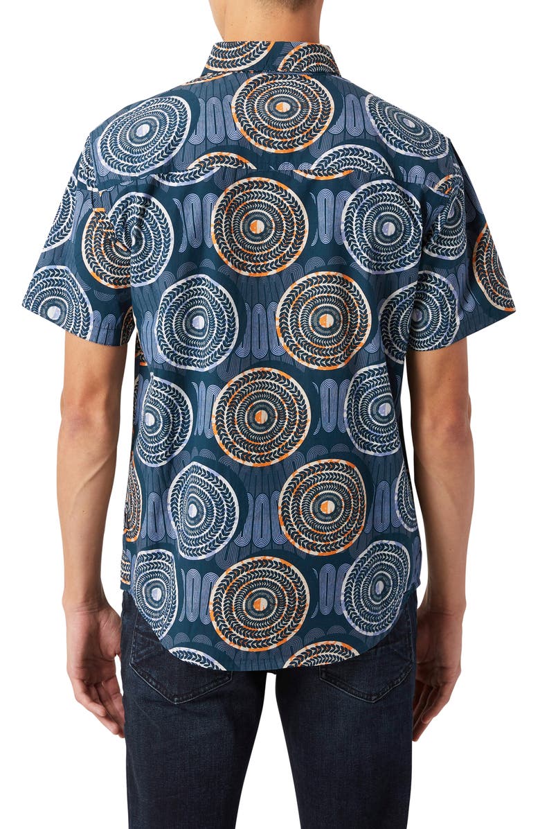 PRPS Cyclonic Short Sleeve Cotton Button-Up Shirt, Alternate, color, 