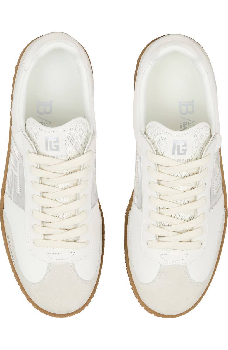 Balmain Swan Low Top Sneaker, Alternate, color, Gac White/ Silver