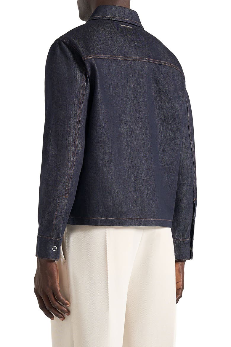 Asher Unisex Denim Shirt, Alternate, color, Indigo