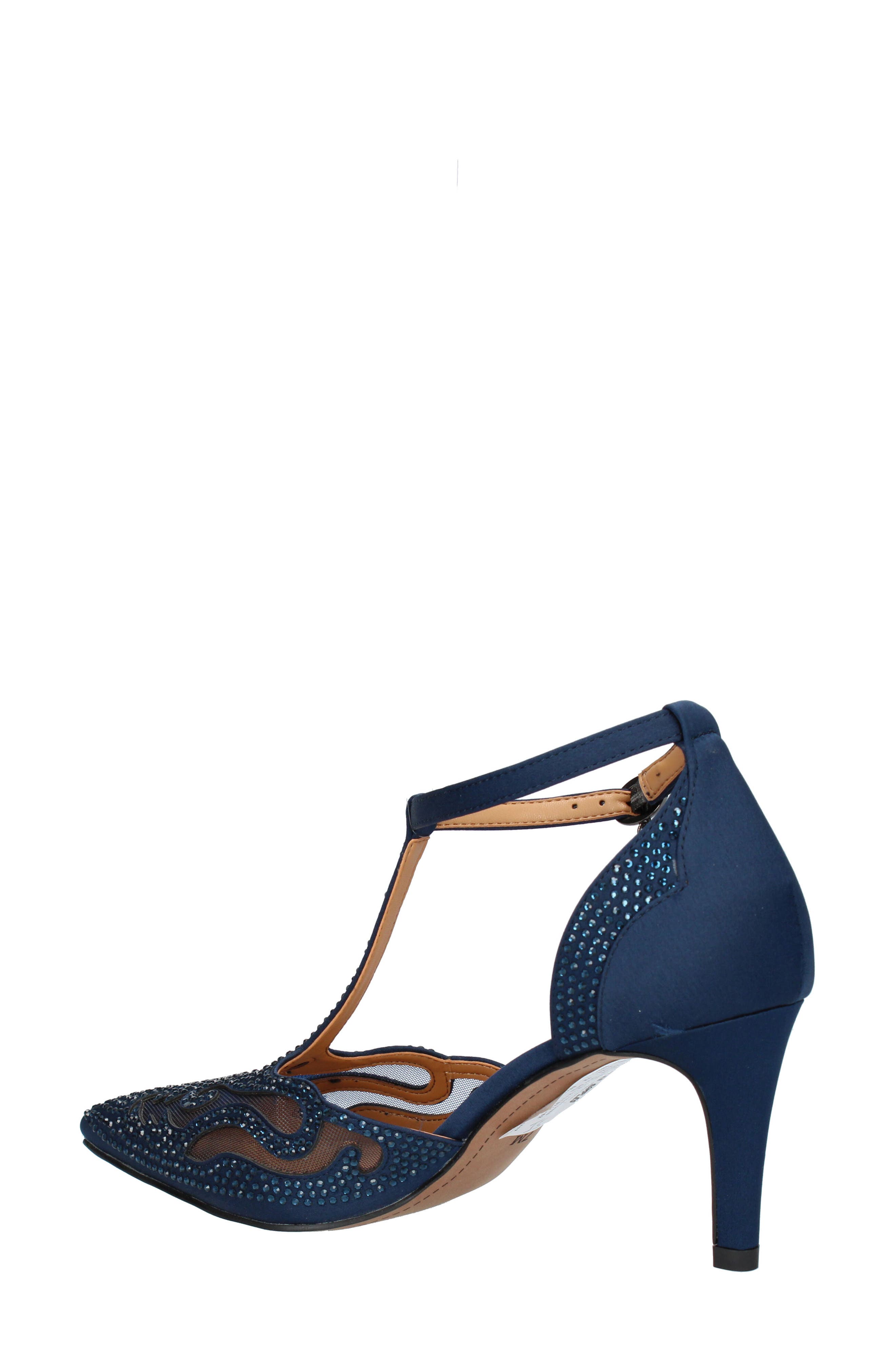 Lisha Rhinestone Pointed Toe Pump, Alternate, color, NAVY