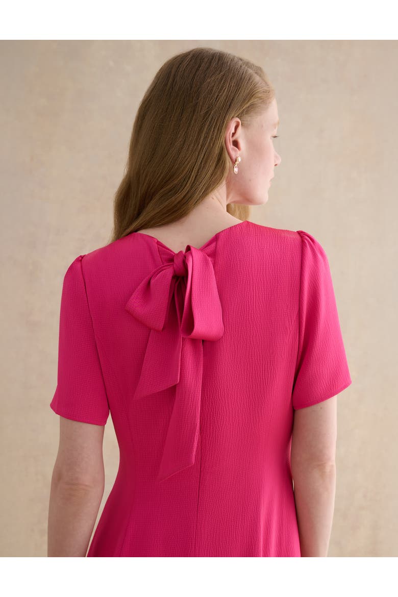 Camille Satin Midi Dress, Alternate, color, Brightpink