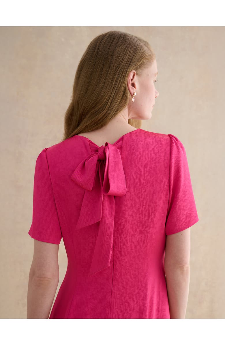 HOBBS LONDON Camille Satin Midi Dress, Alternate, color, Brightpink