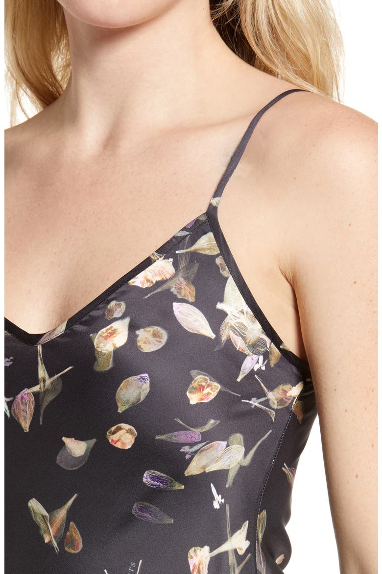Bryony Mutare Floral Print Slipdress, Alternate, color, BLACK