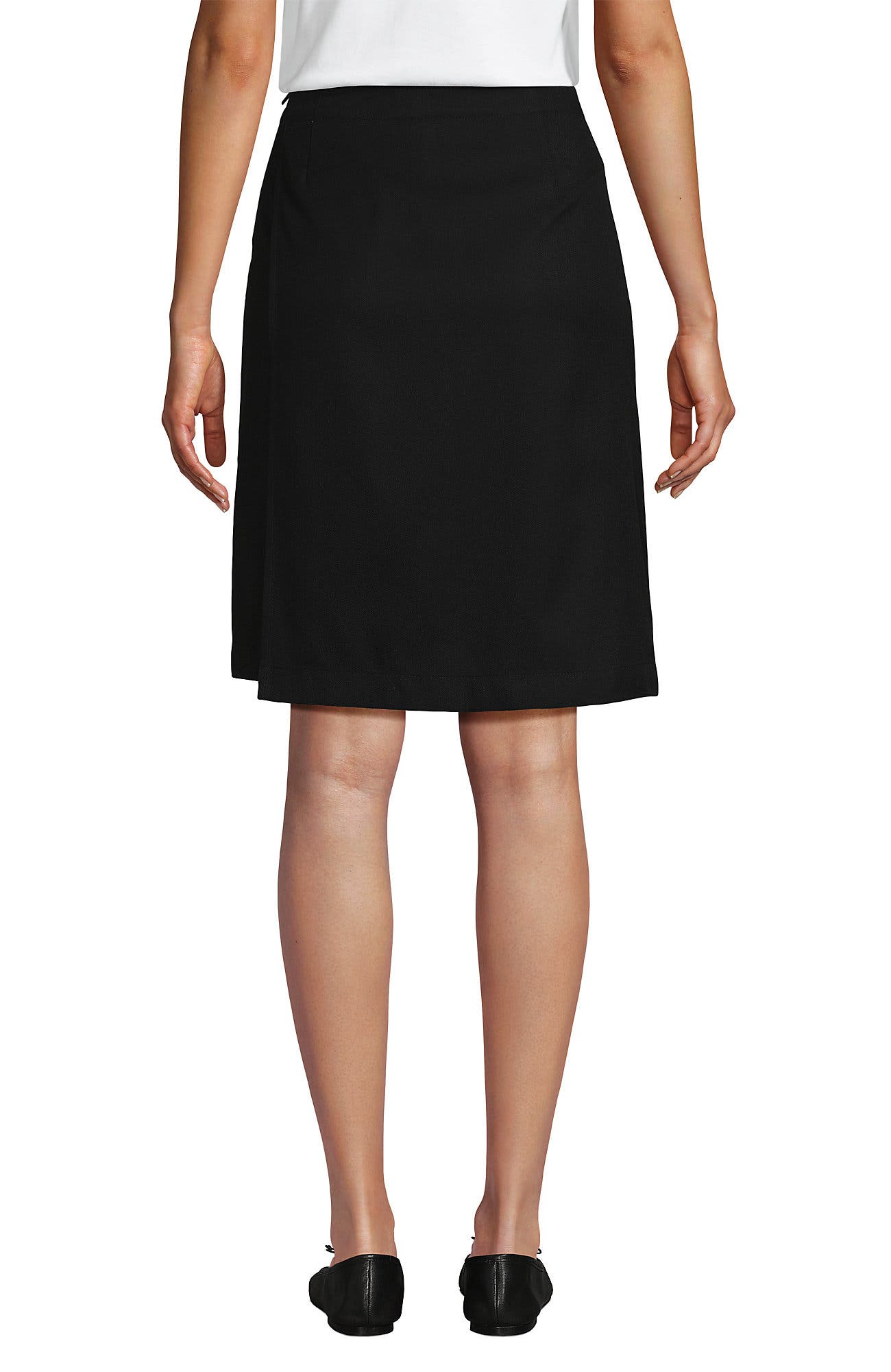 Solid A Line Tab Skort Top of Knee - image 2