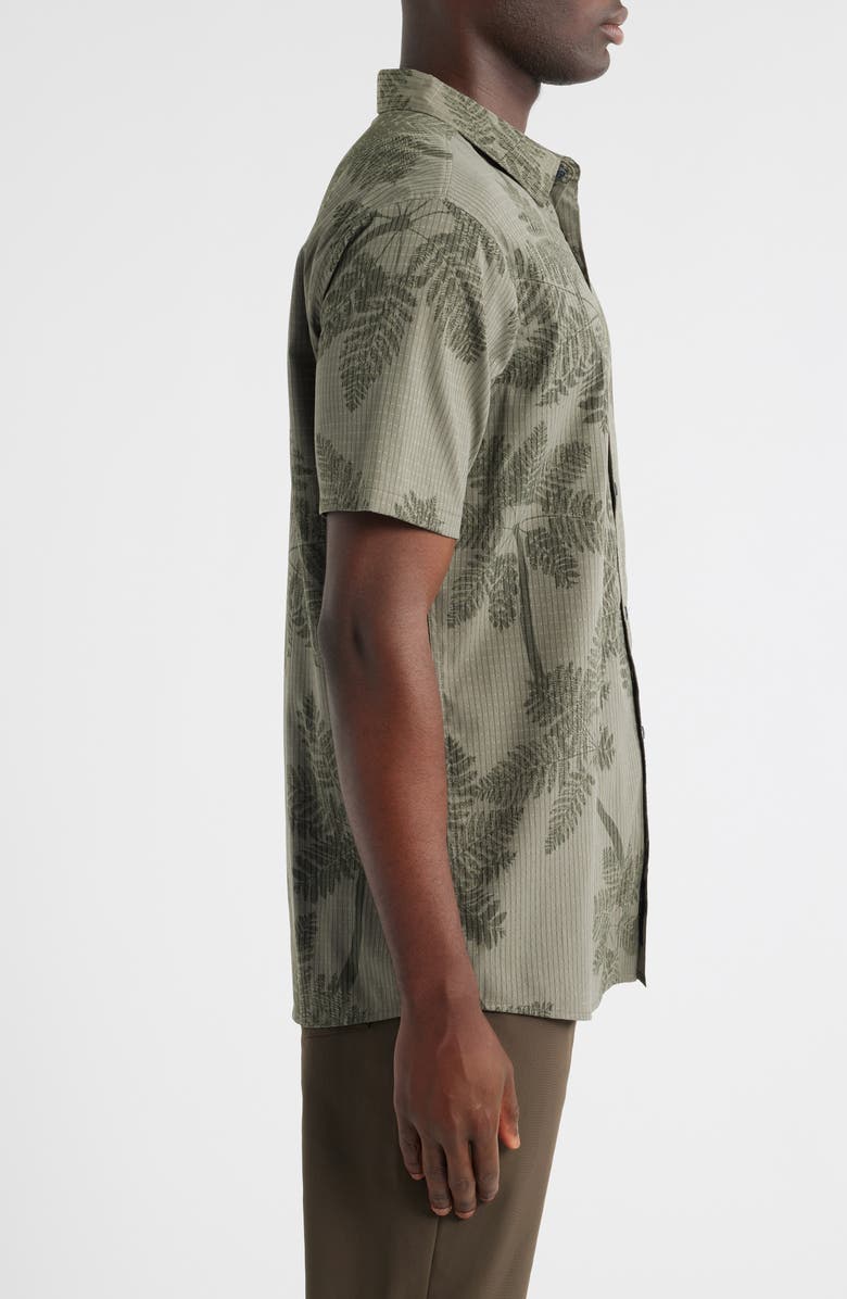 Roark Bless Up Short Sleeve Button-Up Shirt, Alternate, color, Light Army