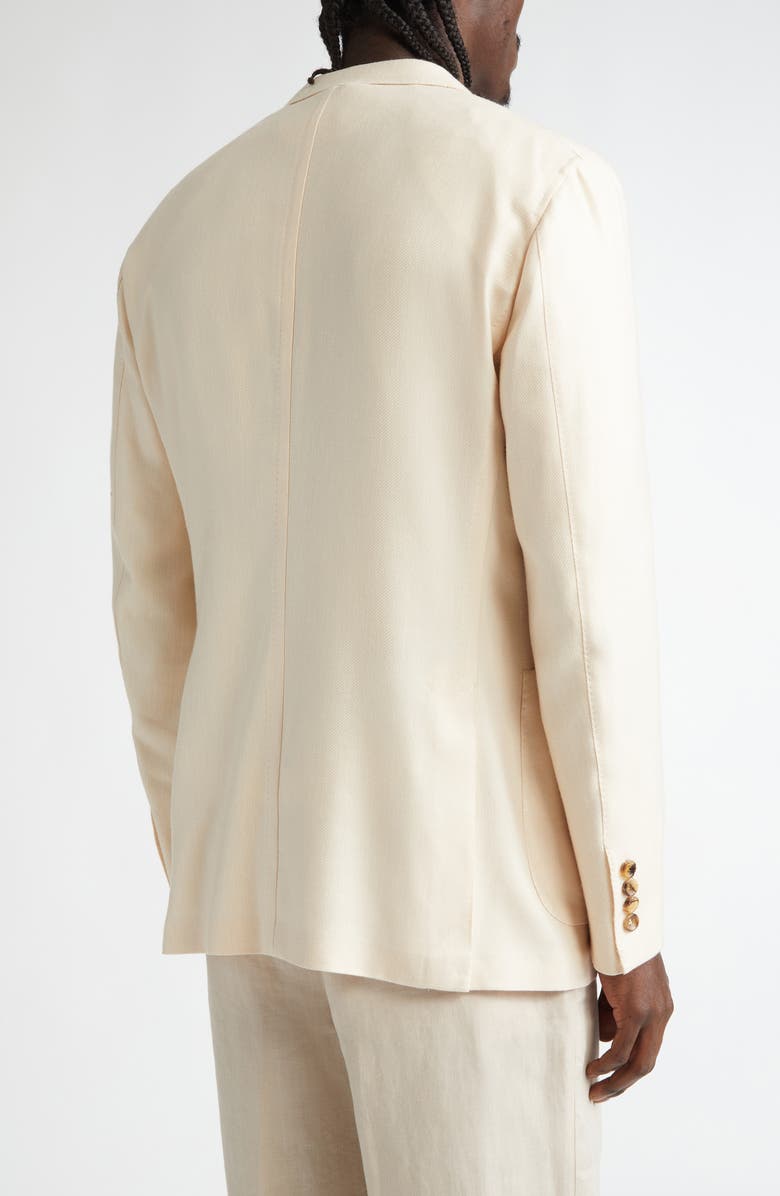 ZEGNA Couture Cashmere, Silk & Linen Sport Coat, Alternate, color, Light Beige