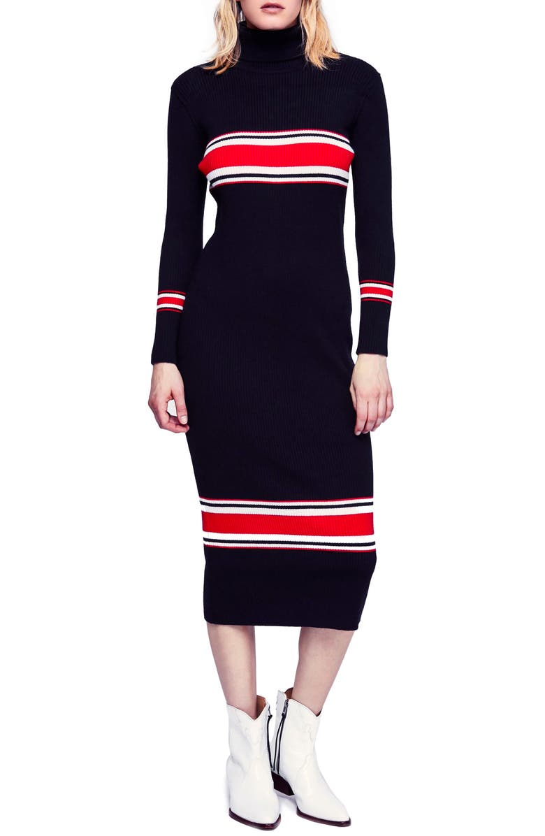 Free People Sport Stripe Midi Sweater Dress, Main, color,
