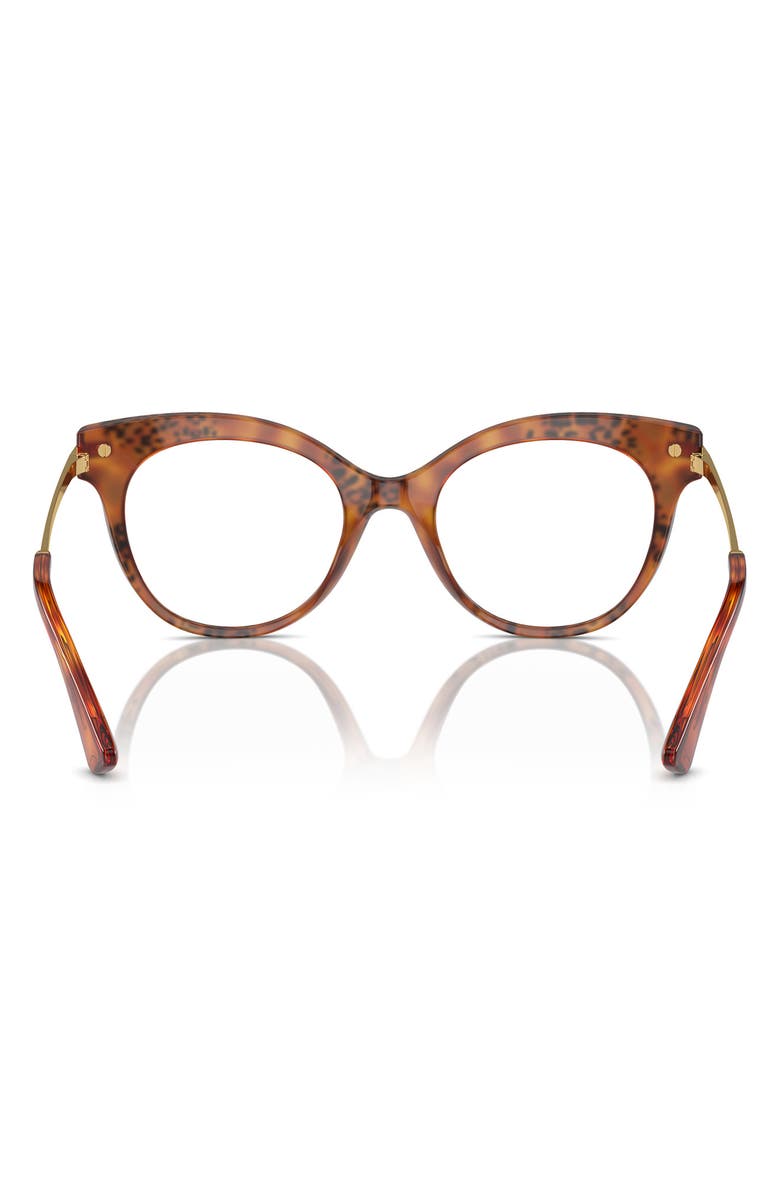 Dolce&Gabbana 52mm Butterfly Optical Glasses, Alternate, color, Havana