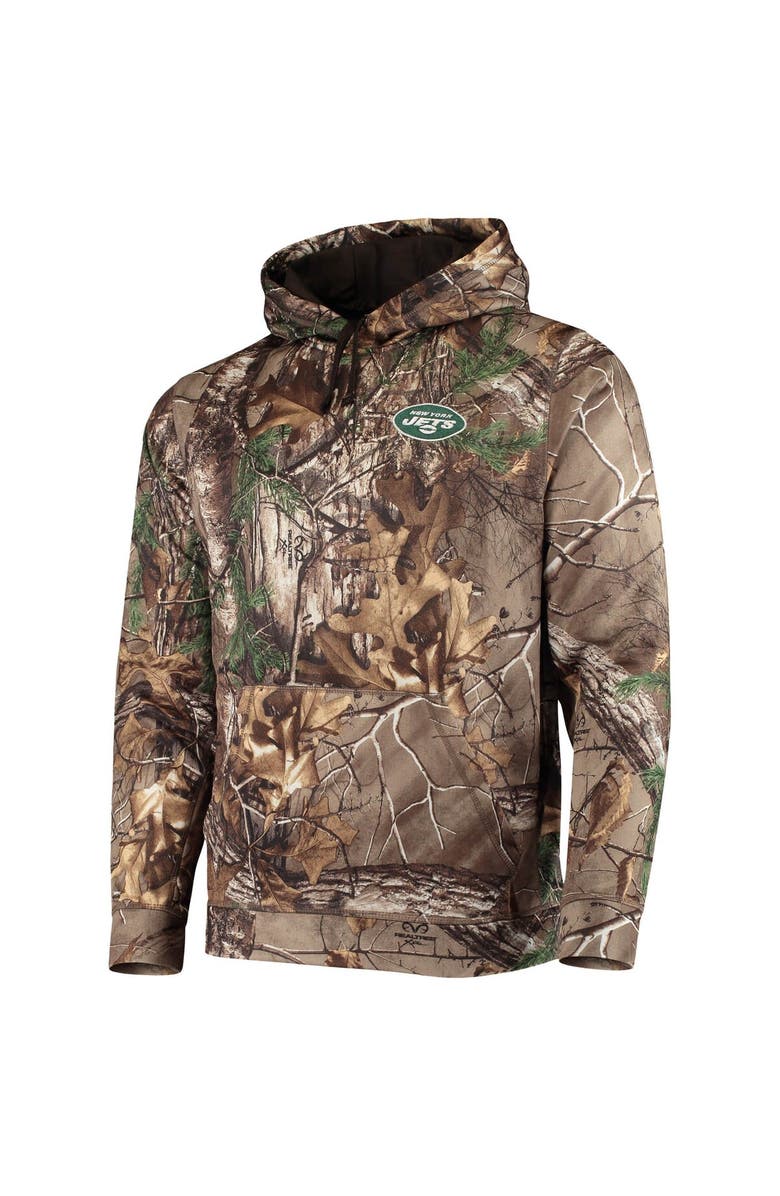 DUNBROOKE Men's Dunbrooke Realtree Camo New York Jets Circle Champion Tech Fleece Pullover Hoodie, Alternate, color,