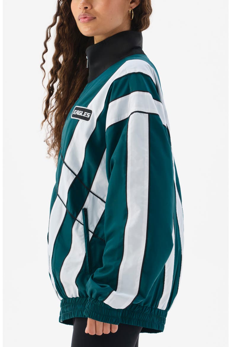 Colorblock Windbreaker Jacket, Alternate, color, GREEN