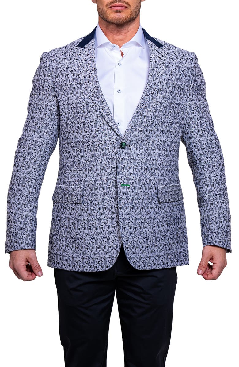 Maceoo Socrate Ascension Camo Blazer, Main, color, Grey
