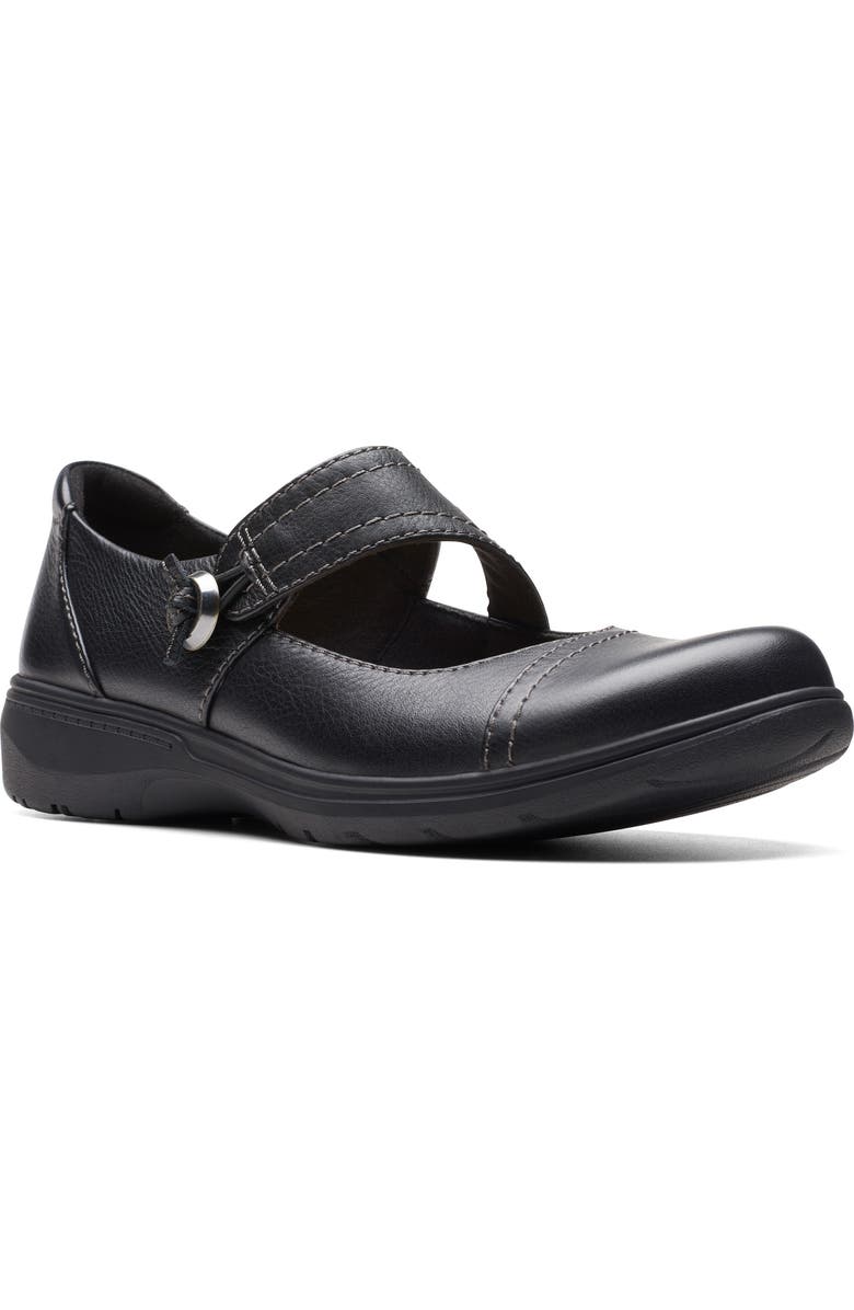 Clarks<sup>®</sup> Carleigh Jane Shoe, Main, color, Black Leather
