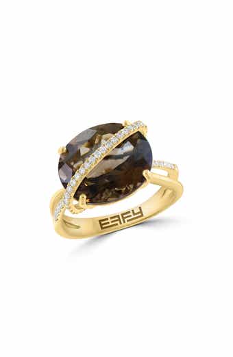 Smoky Quartz & Diamond Ring