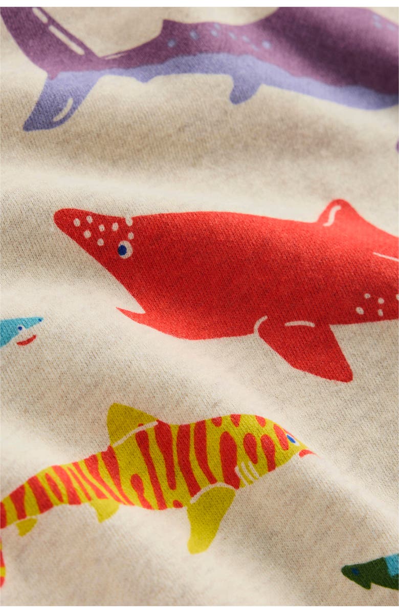 Mini Boden Kids' Shark Print Cotton Graphic Sweatshirt, Alternate, color, 