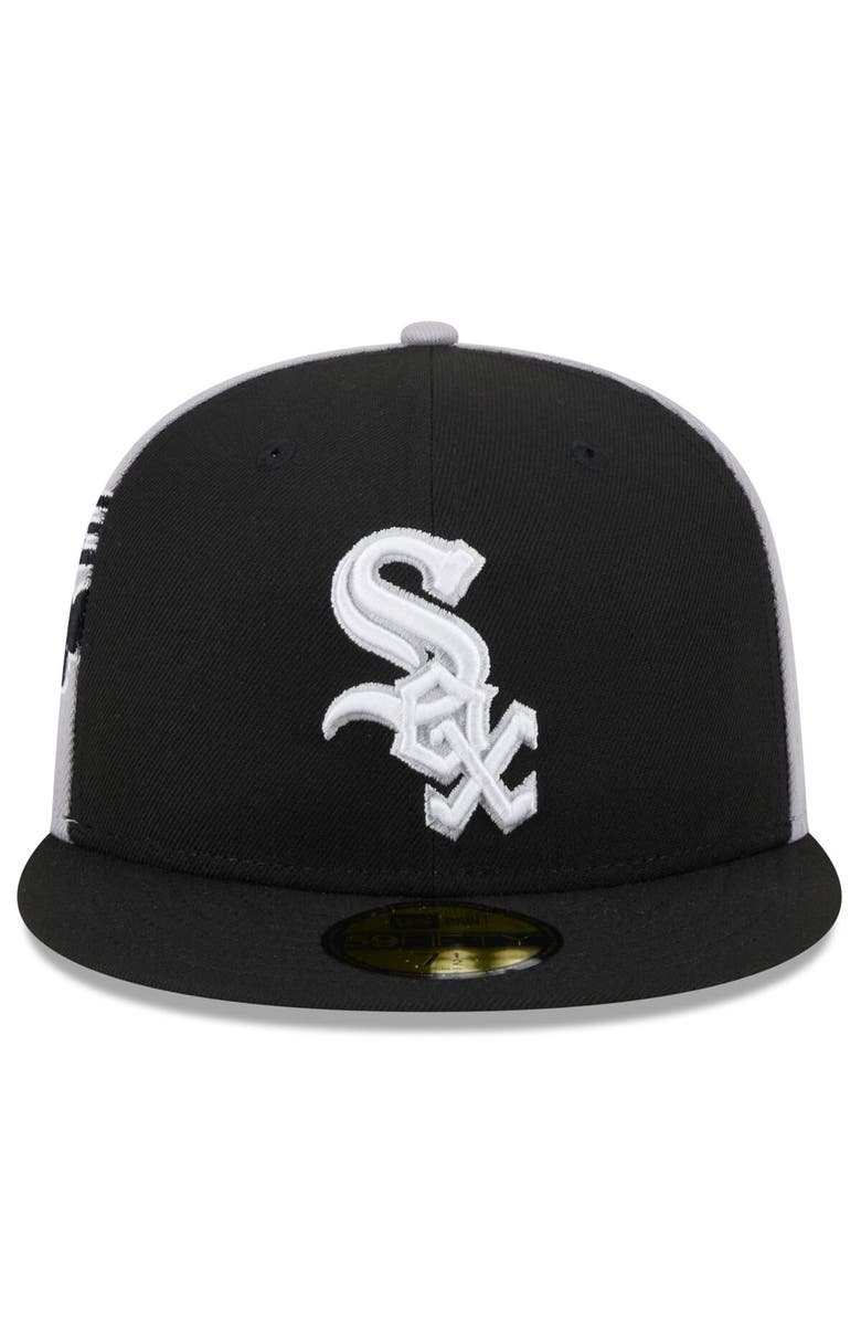 New Era Men's New Era Black/Gray Chicago White Sox Gameday Sideswipe 59FIFTY Fitted Hat, Alternate, color, Black