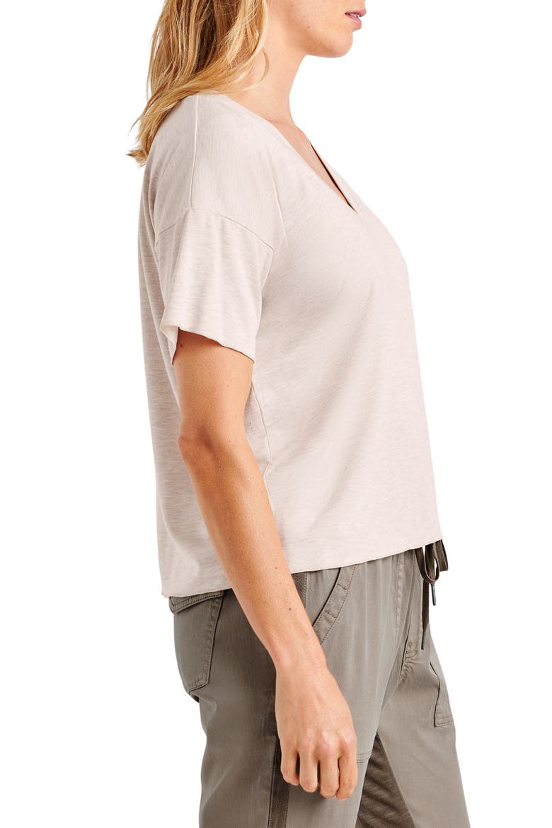 V-Neck Short Sleeve Tee, Alternate, color, OAT HEATHER