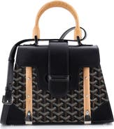 Pre-Owned Goyard Saigon Top Handle Bag Coated Canvas with Leather PM