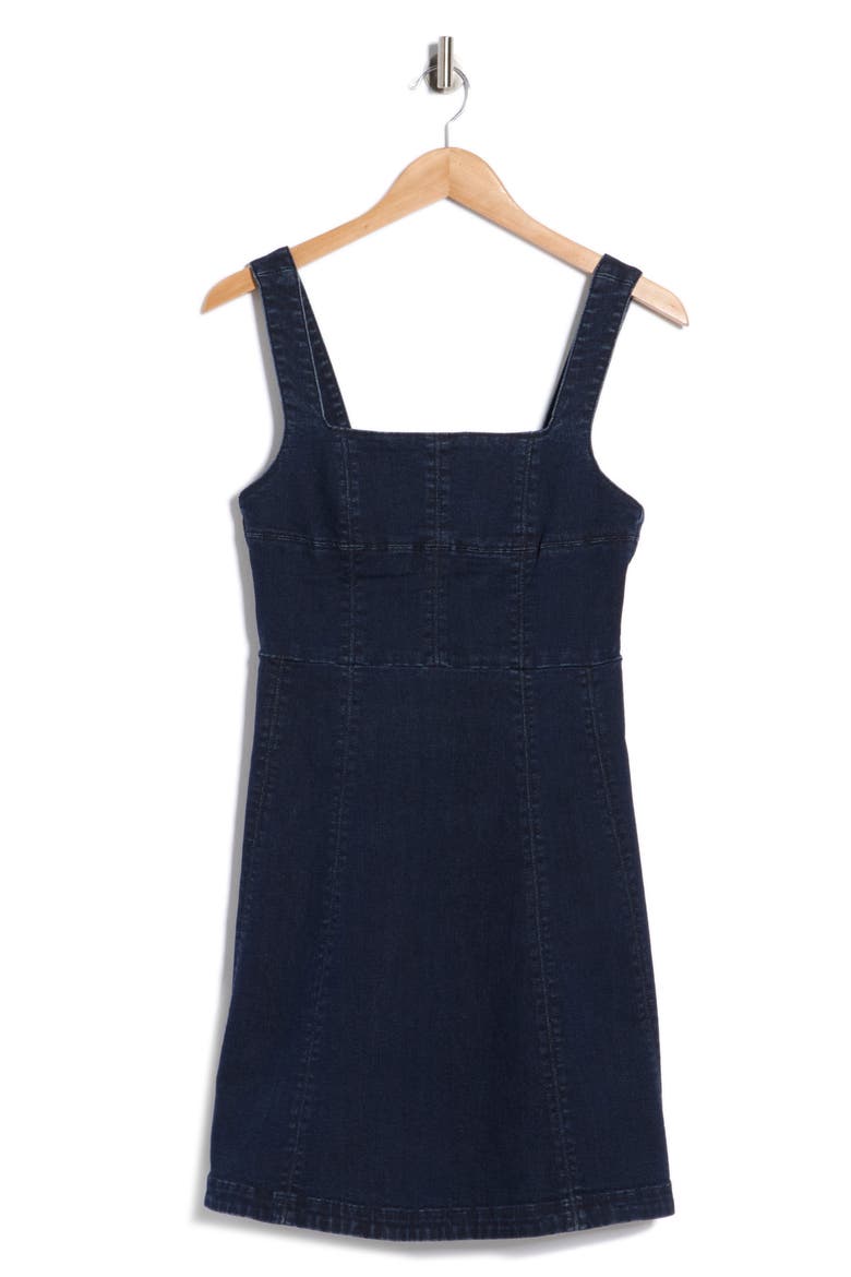 Square Neck Denim Minidress, Alternate, color, LOCH