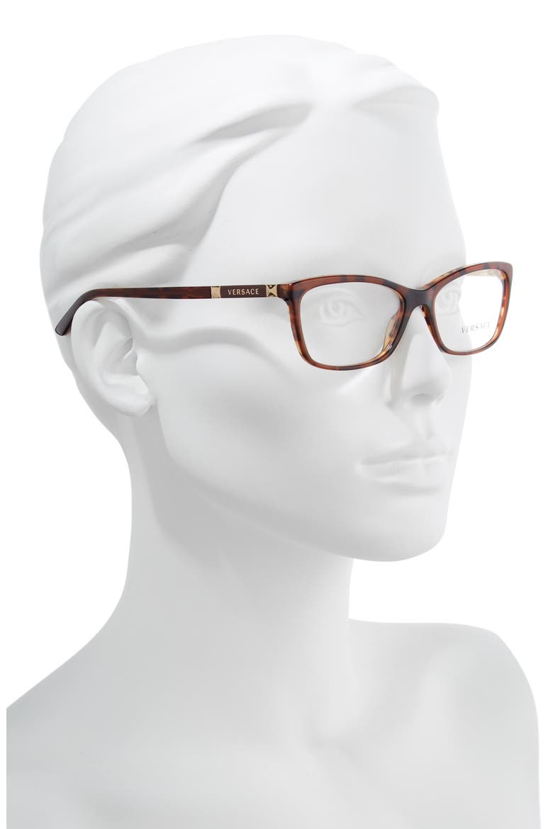 54mm Butterfly optical glasses, Alternate, color, AMBER HAVANA