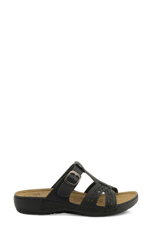 Flexus By Spring Step Slide Sandal In Black