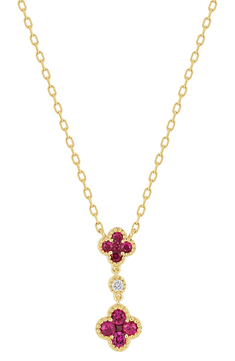 Bony Levy El Mar Gemstone Pendant Necklace, Main, color, 18K Yellow Gold Ruby