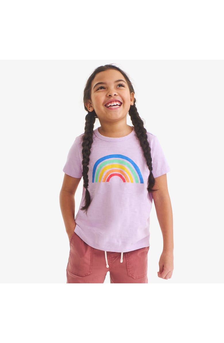 Primary Kids Cutout Rainbow Tee, Alternate, color, Hydrangea