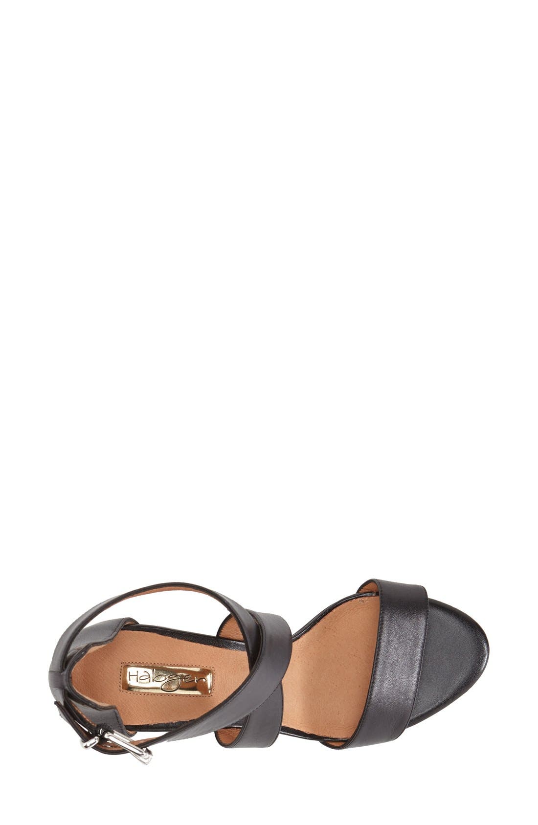 Halogen 'Rena' Crisscross Strap Sandal, Alternate, color, BLACK