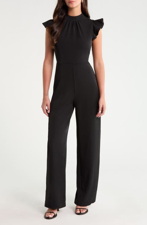 Manuela Mock Neck Wide Leg Jumpsuit