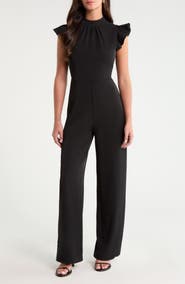 SUGARLIPS Manuela Mock Neck Wide Leg Jumpsuit